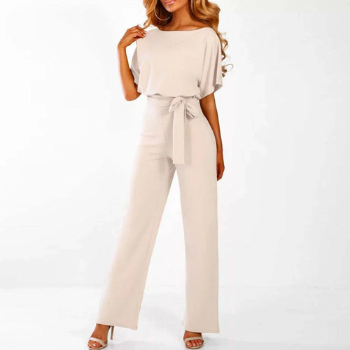 Women's Jumpsuit Outfit, Solid Color Jumpsuit