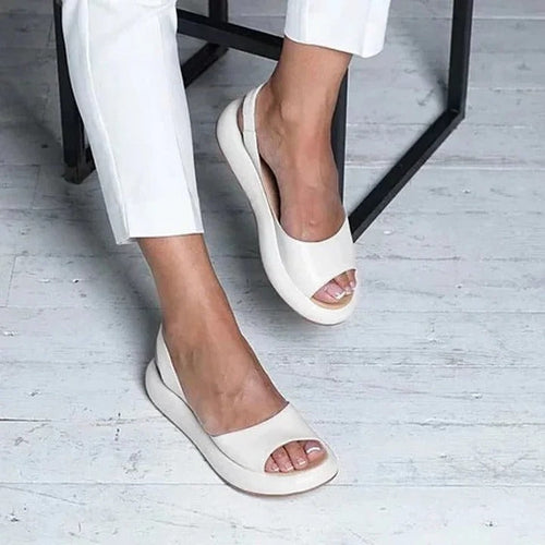 Slip On Sandals with Open Toe Design and Elastic Band