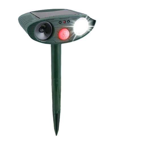 Solar Outdoor Ultrasonic Armadillo Deterrent Device, Motion Activated