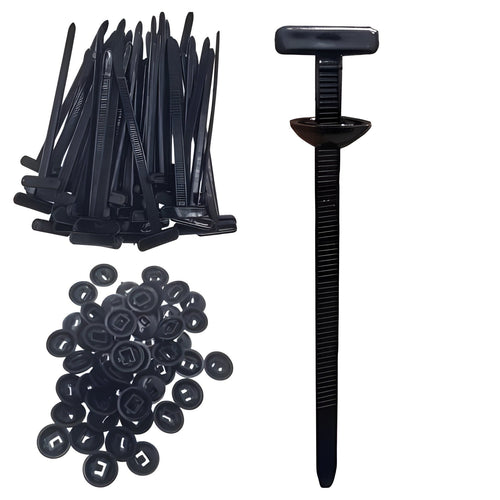 Nylon Zip Tie Set, 50 Pack for Bundling and Organizing Cords