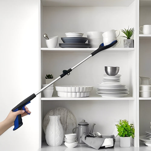 Long Reach Pickup Tool with Rotating Head