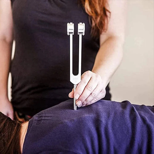 128 Hz Aluminum Tuning Fork with Weighted Precision Design