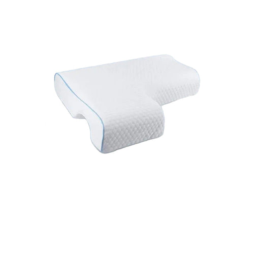Memory Foam Couple Pillow with L Shaped Arm Channel Design
