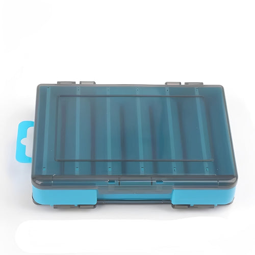 Fishing Tackle Box with Double Sided Compartment Storage