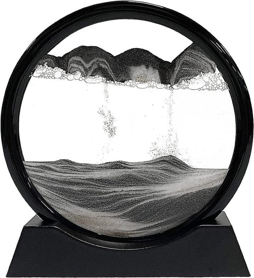Dynamic Sandscape Art with Flowing Sand Motion