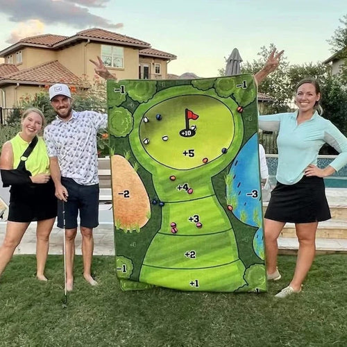 Mini Tabletop Golf Putting Practice Set with Adhesive Target Base Pad