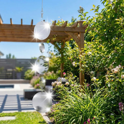 Reflective Bird Deterrent Spinner with Hanging Tape for Outdoor Use