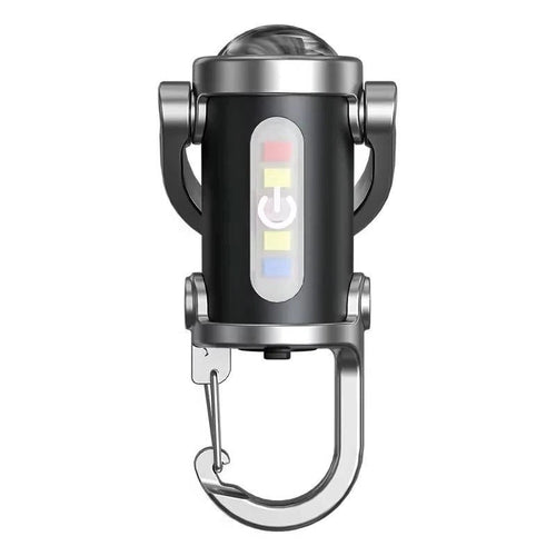 Rechargeable Keychain Flashlight with 6 Light Modes and COB Work Light
