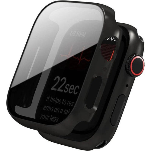 Anti-Spy Tempered Glass Screen Protector with Protective Case for Apple Watch