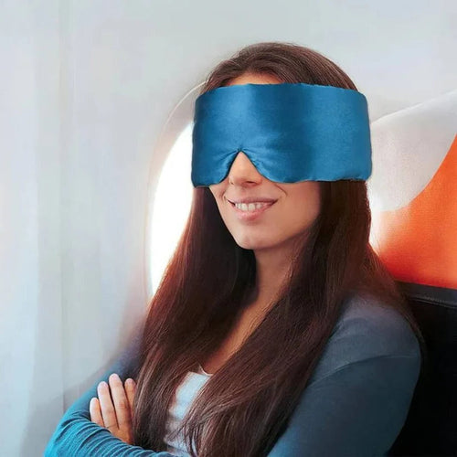 Silk Eye Mask for Sleeping with Total Darkness Coverage and Comfort