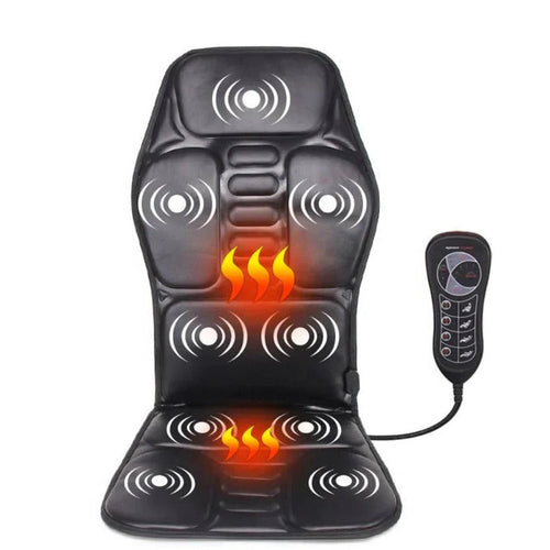 Vibrating Massage Seat Cushion with Heat and Remote Control for Back, Neck and Hip Relief