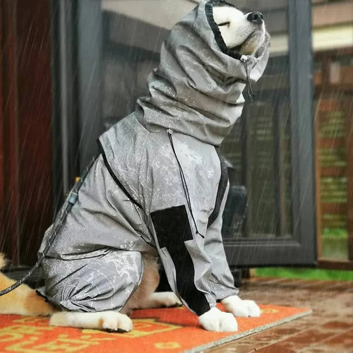 Waterproof Dog Raincoat with Adjustable Fit
