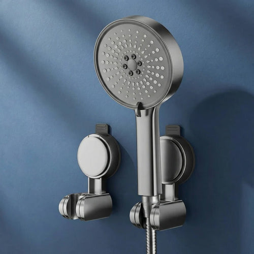No Drill Adhesive Shower Head Holder, Adjustable 360 Degree Wall Mount Bracket