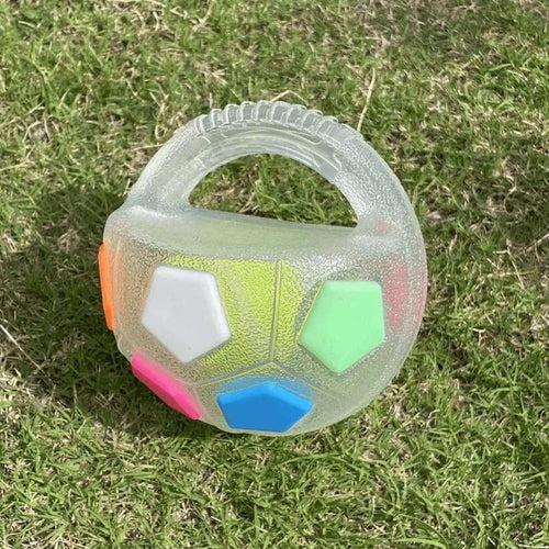 Rubber Football Dog Toy with Bottle Design for Heavy Chewers