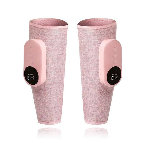 Cordless Air Compression Leg Massager with Heat Therapy and Calf Wrap Design