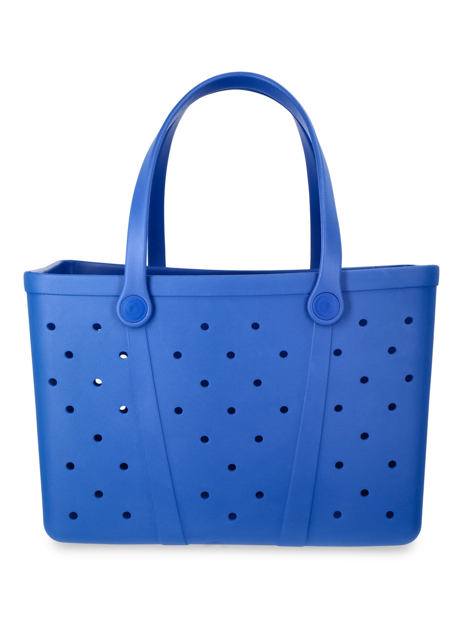 Time and Tru Women's Waterproof EVA Beach Tote Bag, Blue - Image 4