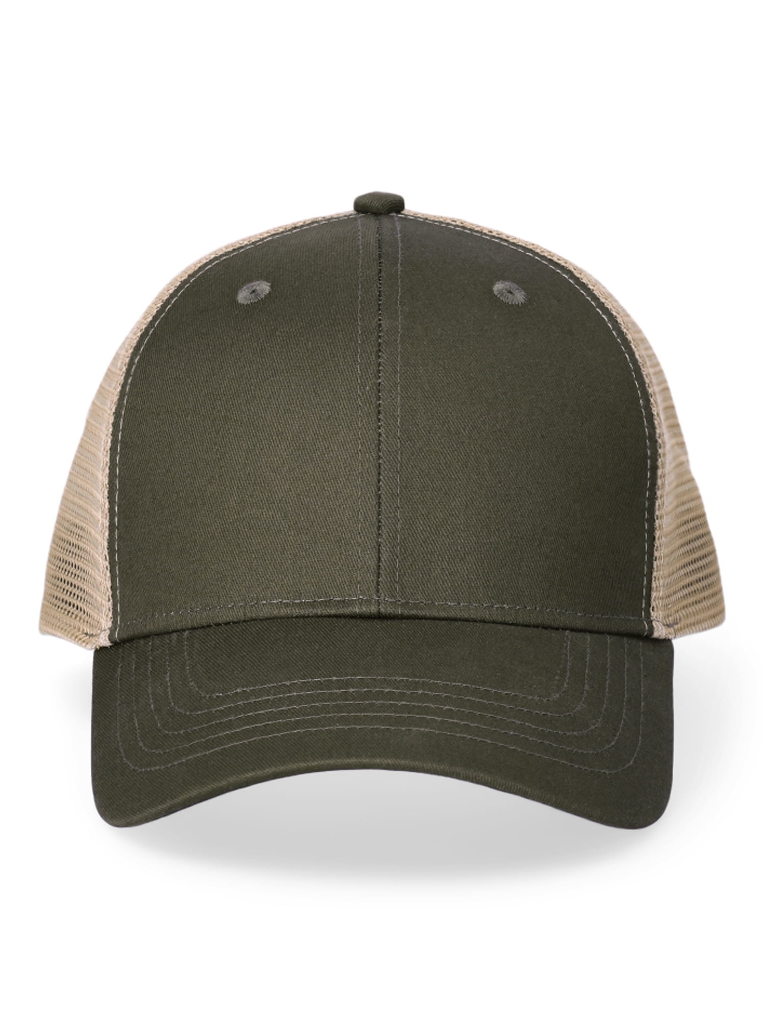 George Men's Cotton Twill Mesh Back Baseball Cap, Olive/Khaki - Image 3