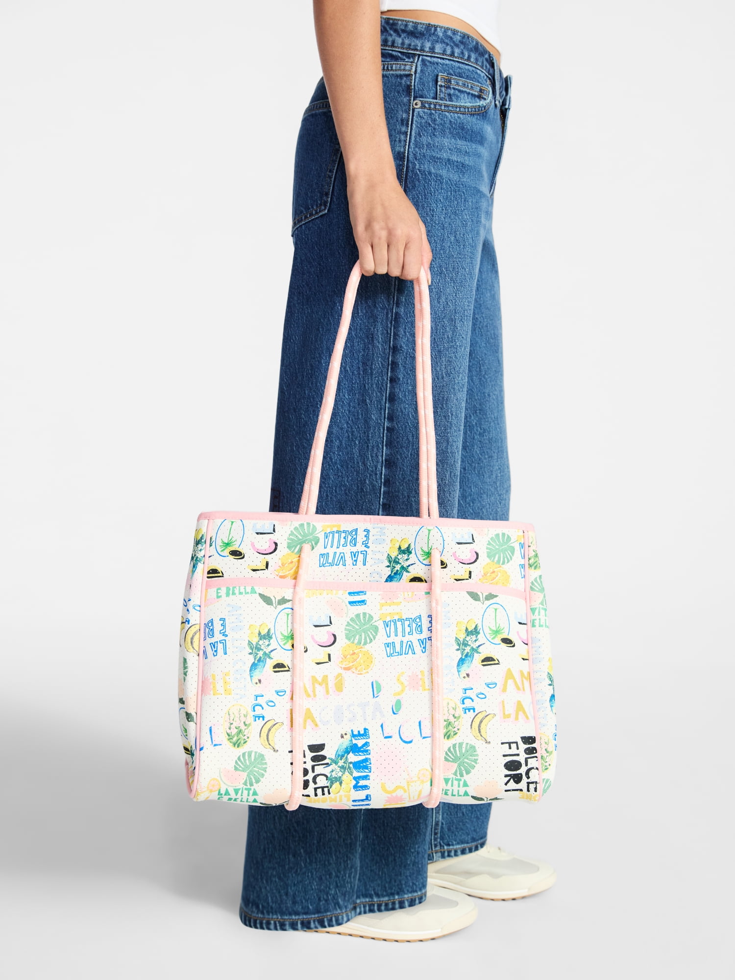No Boundaries Women's Neoprene Beach Tote Bag, Multi - Image 5