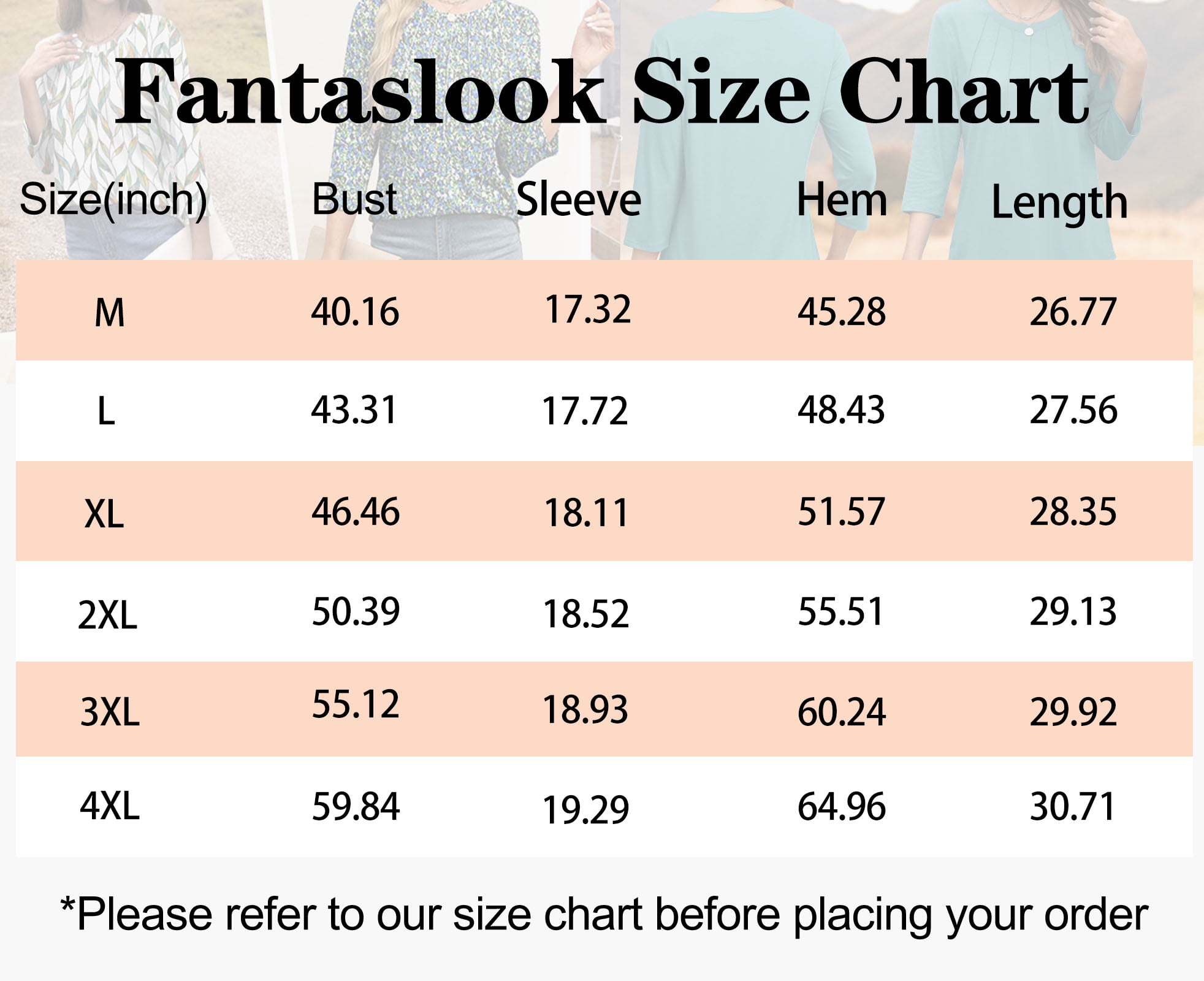 Fantaslook Womens Plus Size Tops 3/4 Sleeve Pleated Dressy Blouses Crew Neck Casual Tunic Tops Summer Shirts - Image 7
