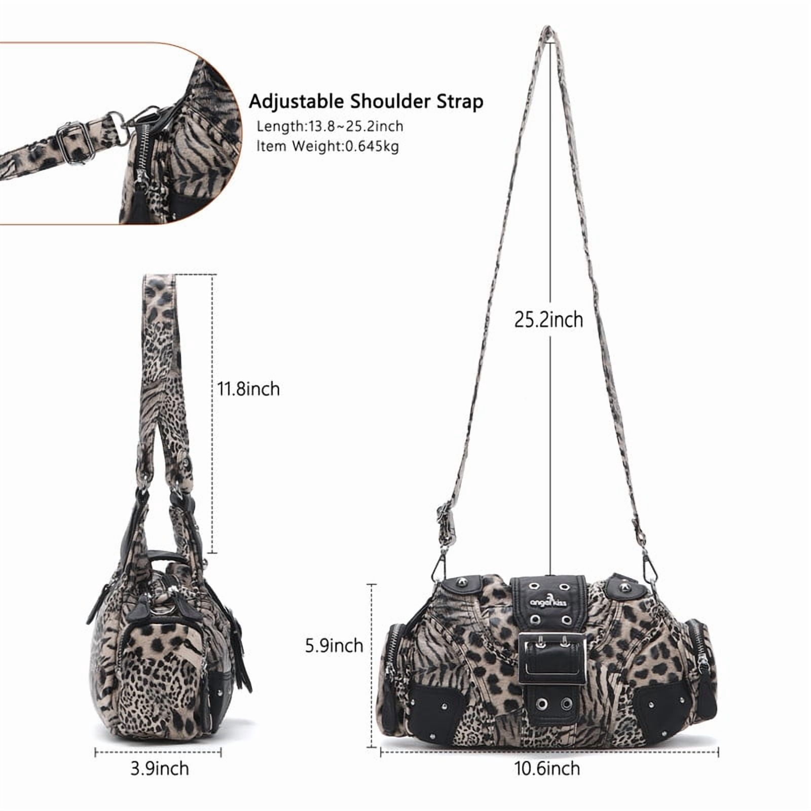 Angelkiss Purse for Women PU Wallet With Adjustable Shoulder Strap Crossbody Bag Single Satchel Handbags Hobo Bag - Image 2