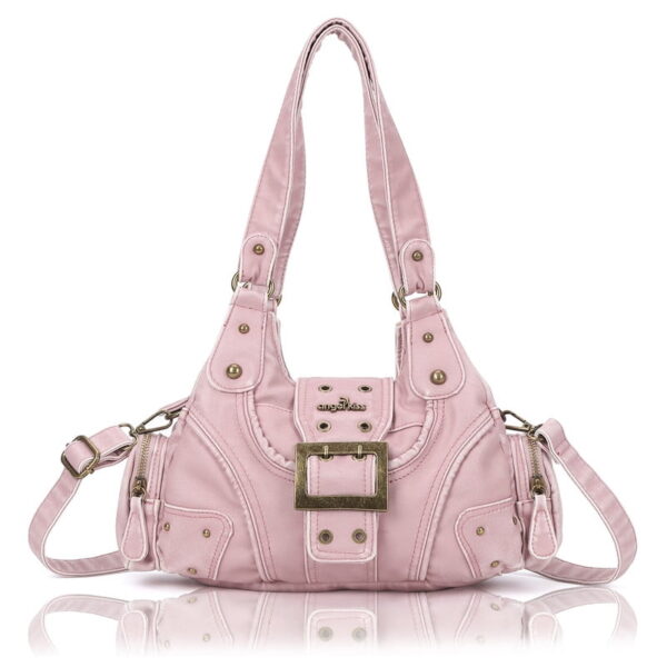 Angelkiss Purse for Women PU Wallet With Adjustable Shoulder Strap Crossbody Bag Single Satchel Handbags Hobo Bag