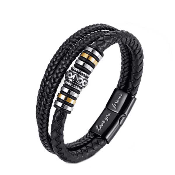 DESIGNICE Mens Bracelet,Ethnic Style Mens Leather Bracelet,Unique Accessories Stylish Mens Bracelets