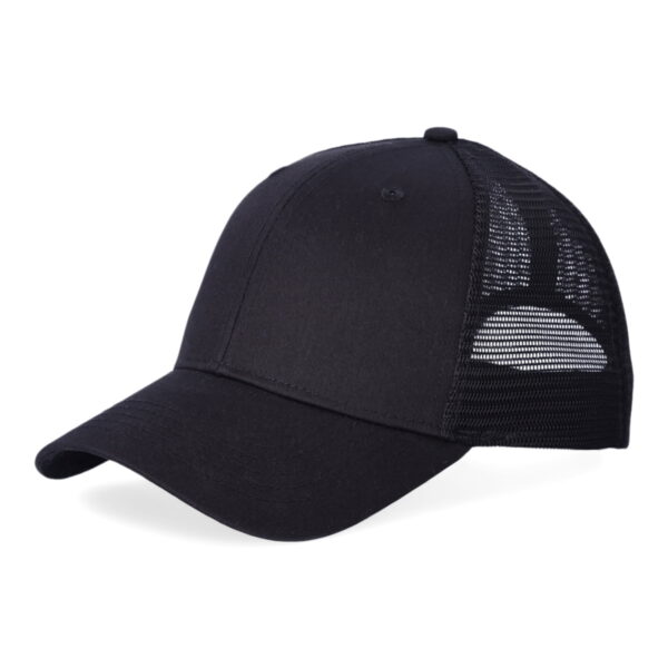 George Men's Cotton Twill Mesh Back Baseball Cap, Black/Black