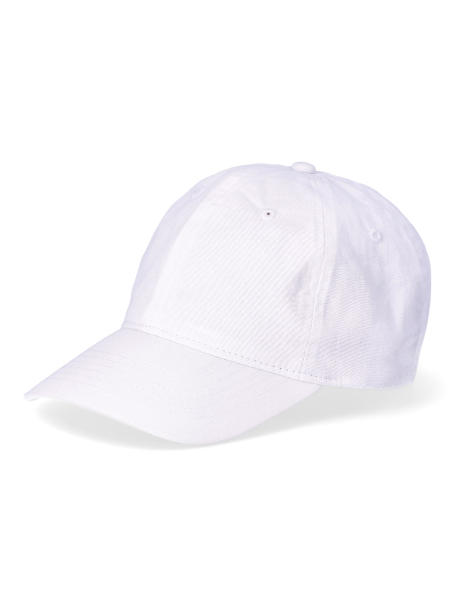 George Men's Solid Cotton Twill Baseball Cap, Arctic White