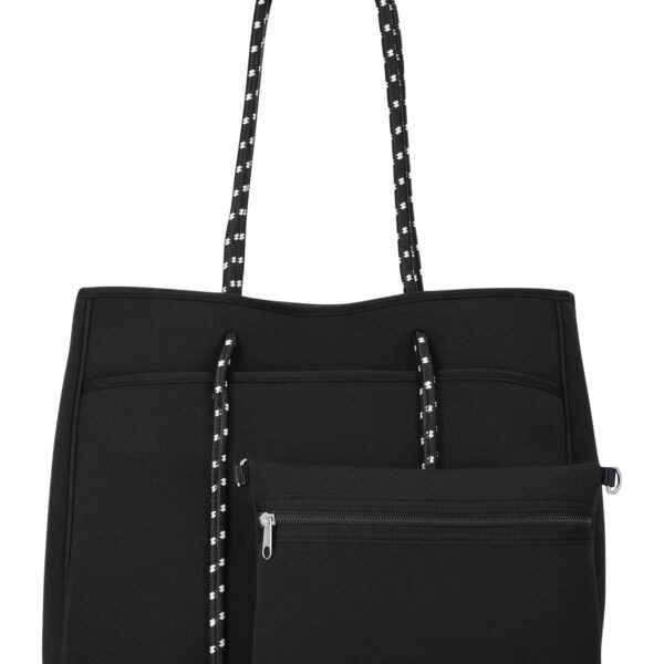 No Boundaries Women's Neoprene Beach Tote Bag, Black