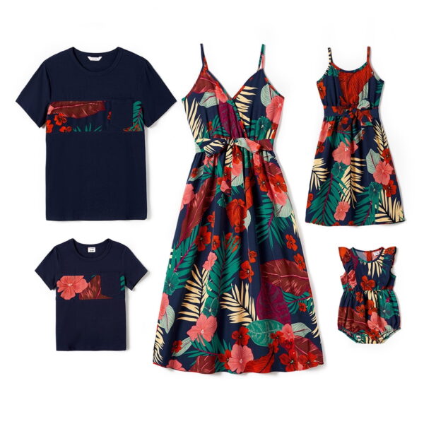 PatPat Mens Graphic Tees Family Matching Outfits Mommy and Me Dresses and Short-sleeve T-shirts Sets, Mens M