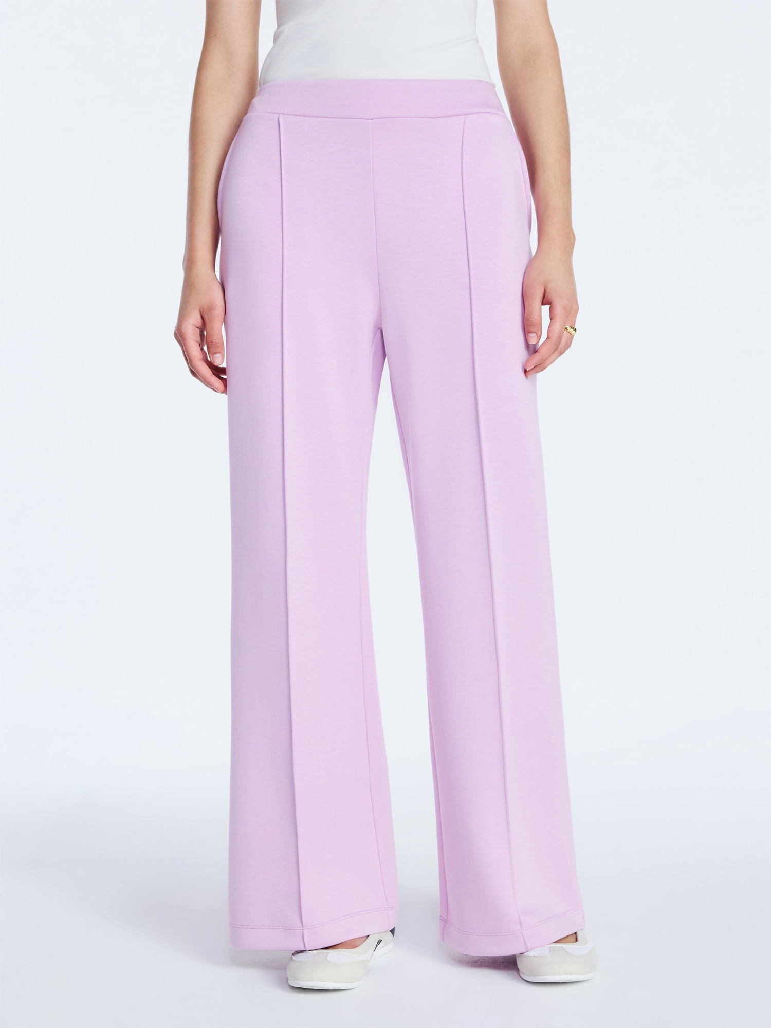 Scoop Women's and Women's Plus New Scubaknit Seamed Sweatpants, Regular and Short Lengths, Sizes XS-4X