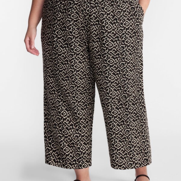 Terra & Sky Women’s Plus Cropped Linen Blend Pants, 27” Inseam, Sizes 0X-5X