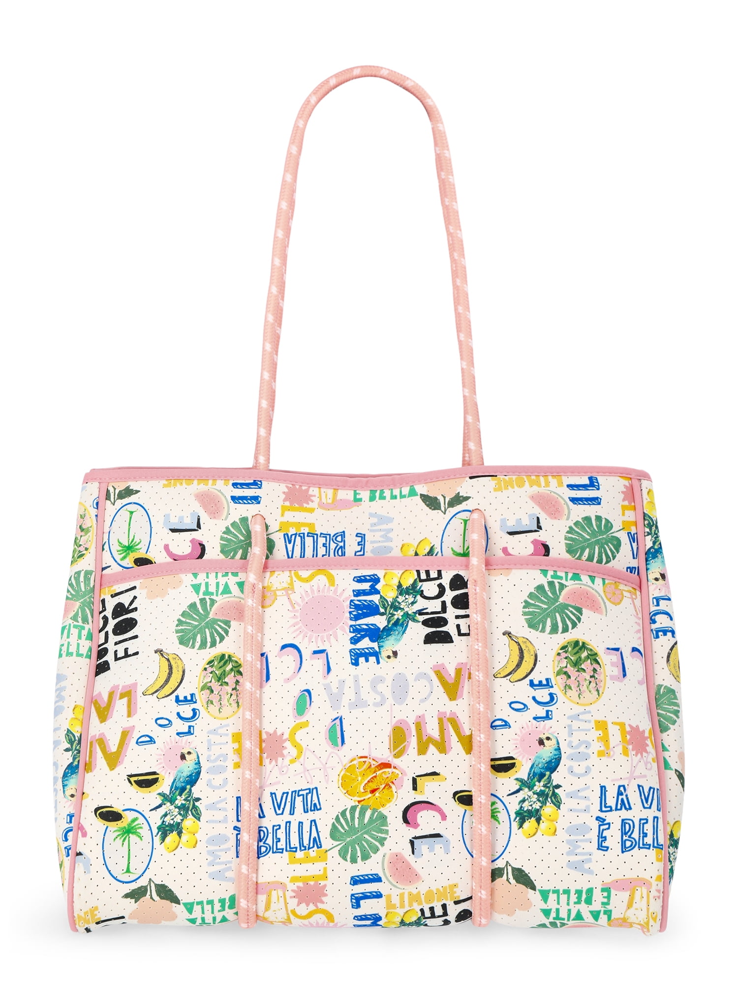 No Boundaries Women's Neoprene Beach Tote Bag, Multi - Image 2