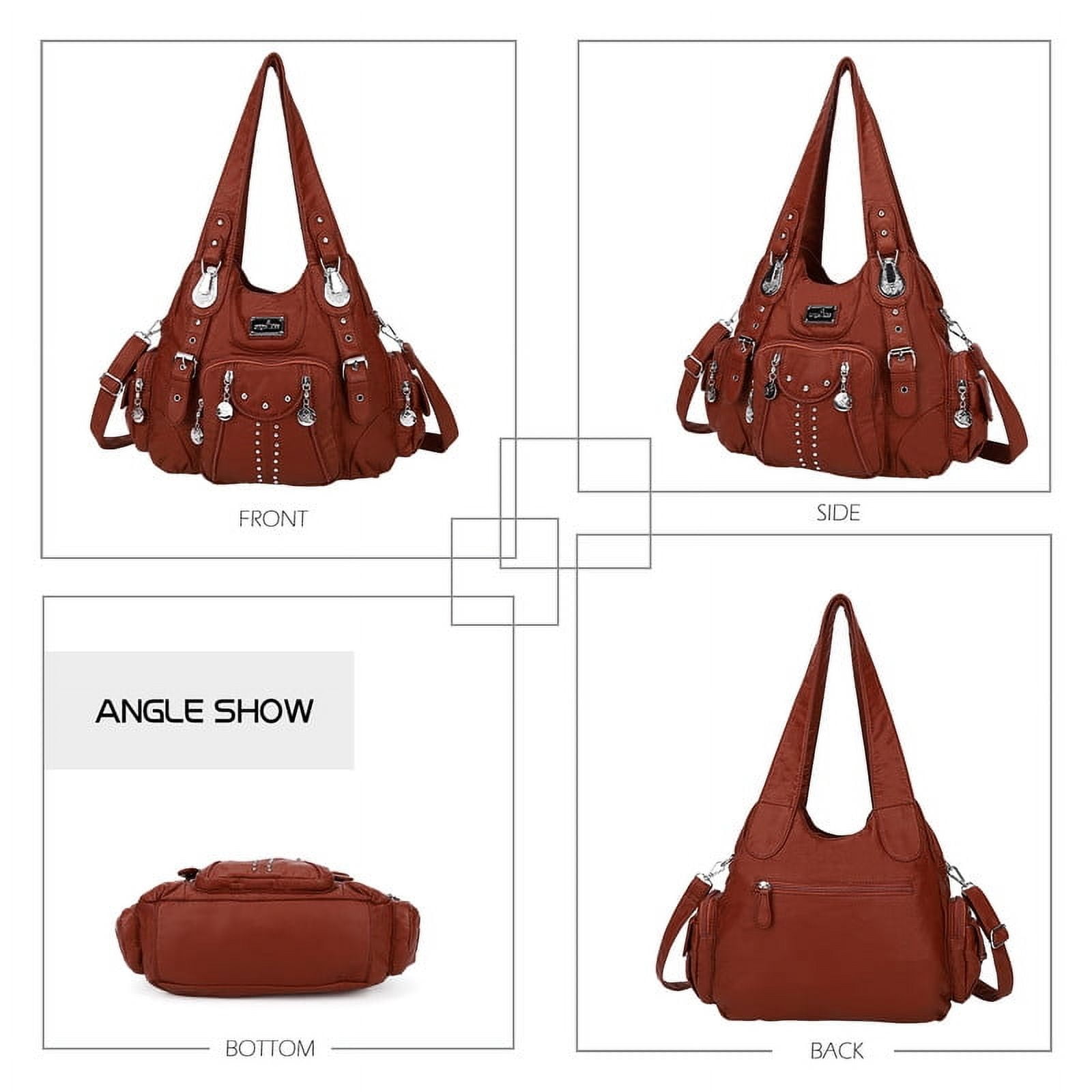 Angel Kiss for Women Large capacity Vegan Leather wallet and Handbags Crossbody Purses Multi pocket shoulder bag - Image 3