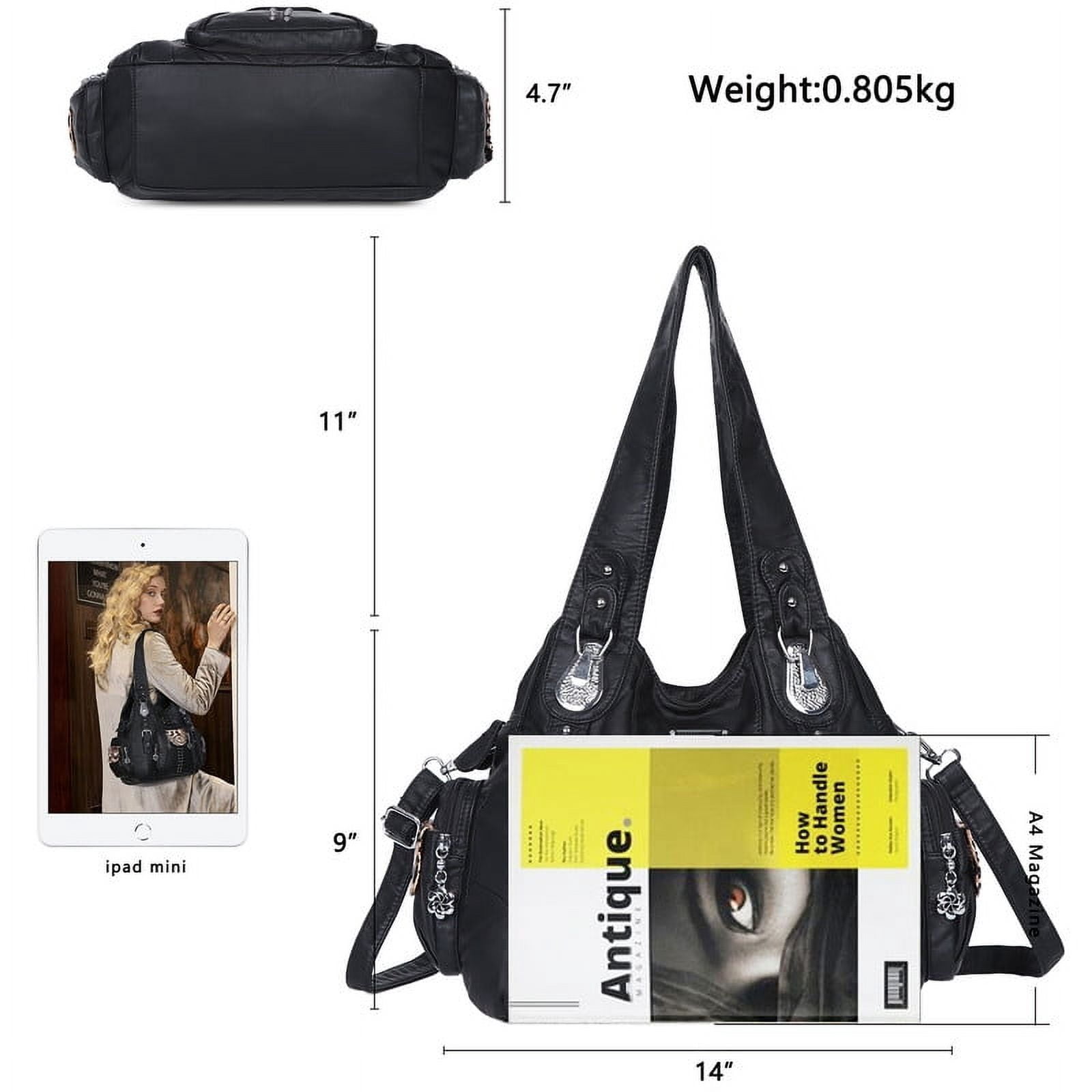 Angel Kiss for Women Large capacity Vegan Leather wallet and Handbags Crossbody Purses Multi pocket shoulder bag - Image 2