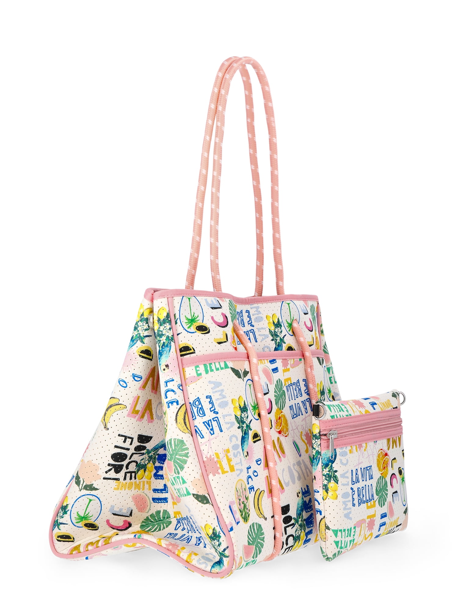 No Boundaries Women's Neoprene Beach Tote Bag, Multi - Image 3