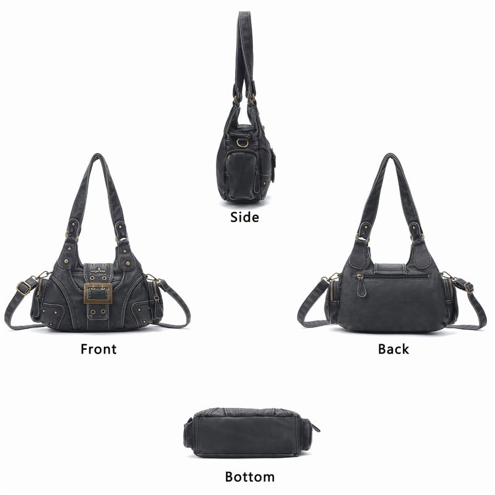 Angelkiss Purse for Women PU Wallet With Adjustable Shoulder Strap Crossbody Bag Single Satchel Handbags Hobo Bag - Image 5