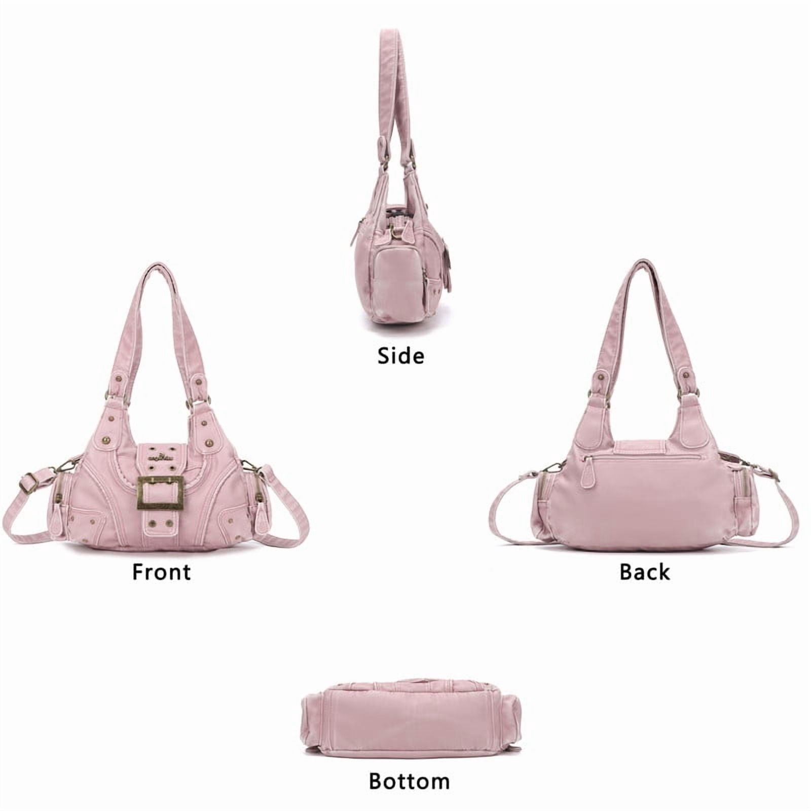 Angelkiss Purse for Women PU Wallet With Adjustable Shoulder Strap Crossbody Bag Single Satchel Handbags Hobo Bag - Image 5