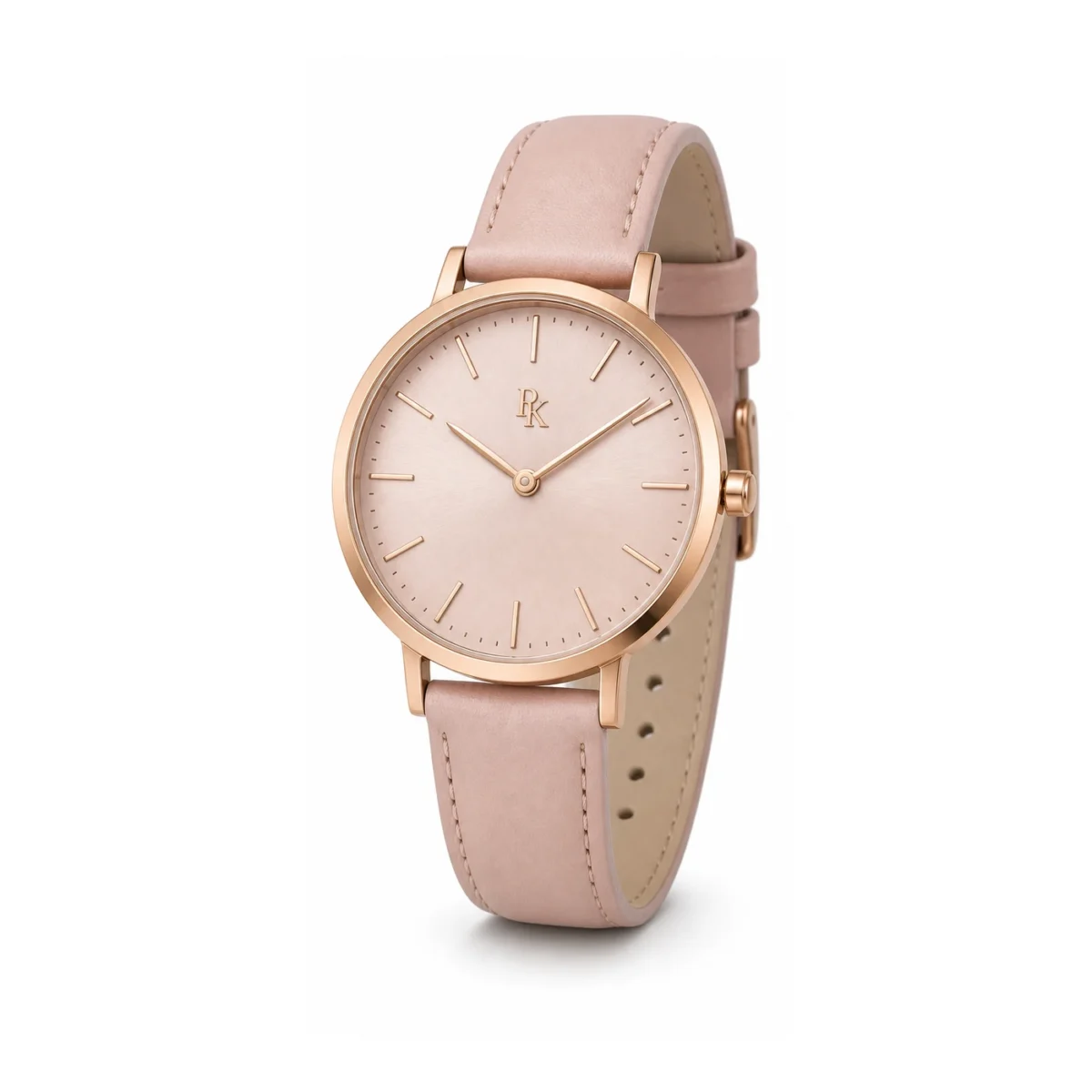 rk-min-34-bls-rse-front Royal Kinzy Minima 34mm Blush Rose Minimalist Watch - Image 2