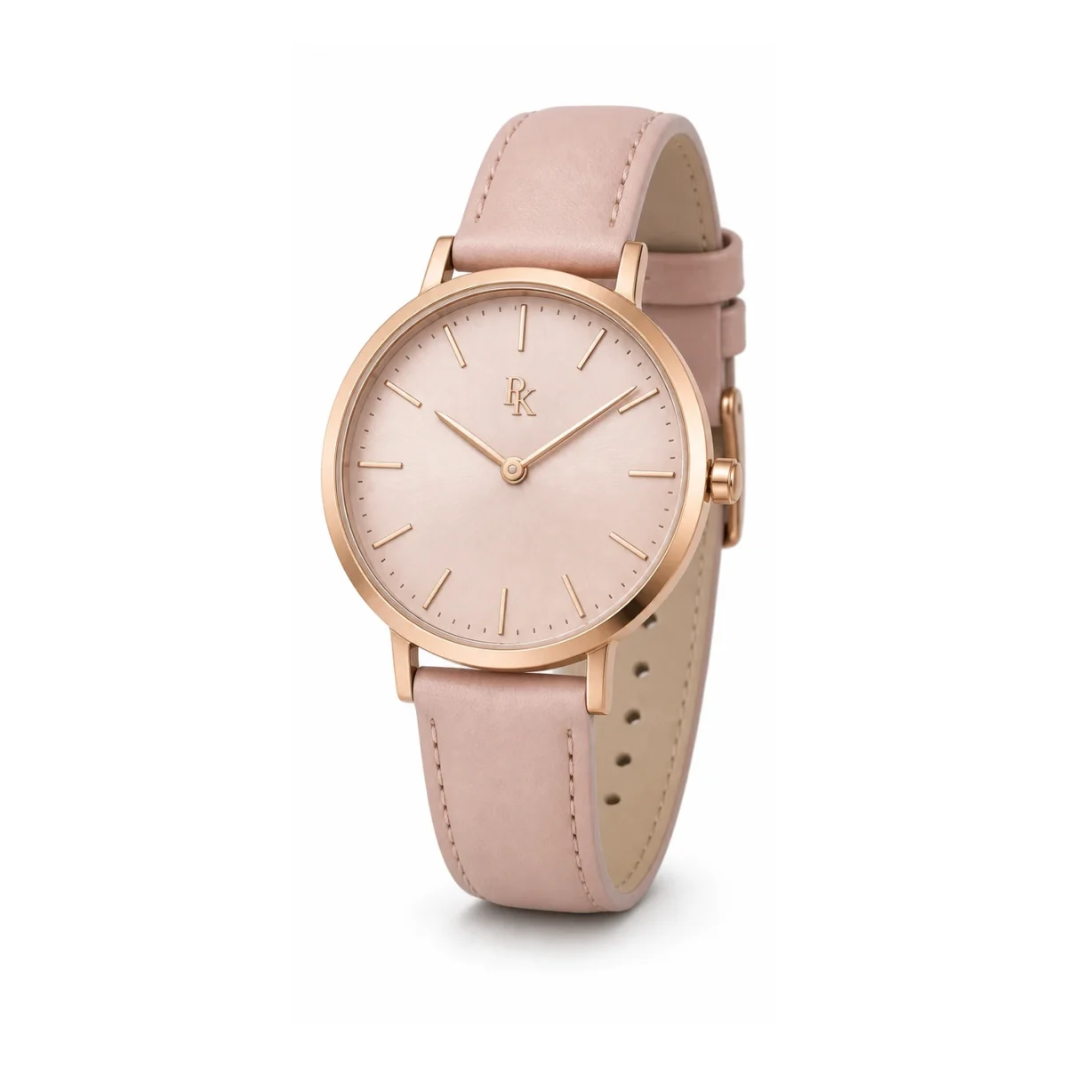 rk-min-34-bls-rse-strap Royal Kinzy Minima 34mm Blush Rose Minimalist Watch - Image 5