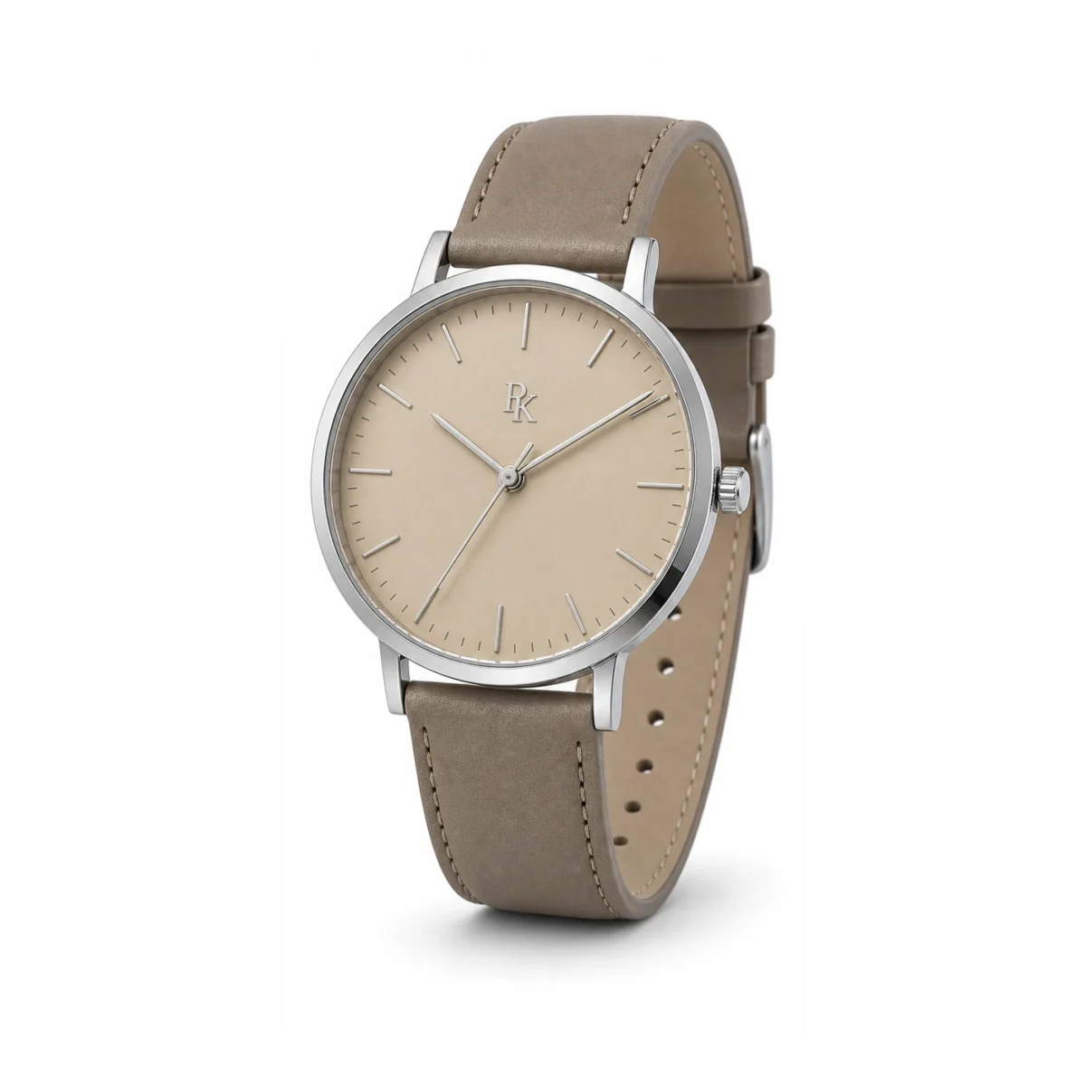 rk-min-40-snd-lth-front Royal Kinzy Minima 40mm Sand Leather Minimalist Watch - Image 2