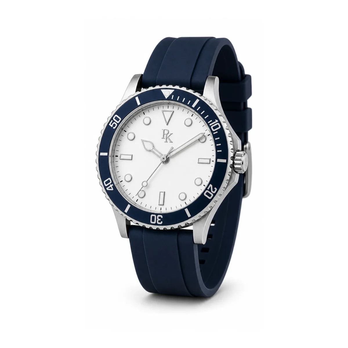 rk-mrn-40-wht-nvy-front Royal Kinzy Mariner 40mm White Navy Sport Watch - Image 2