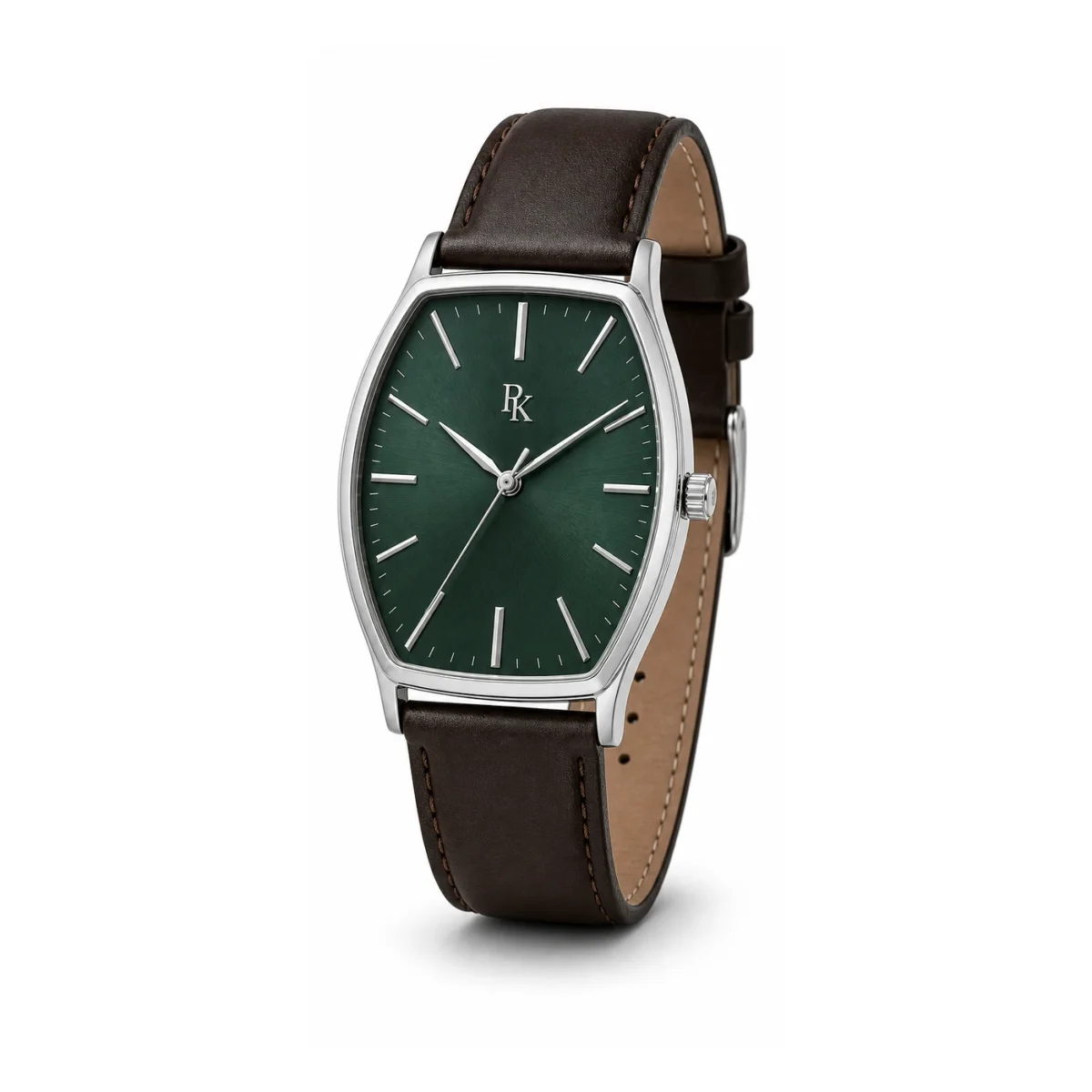 rk-ton-40-grn-lth-strap Royal Kinzy Tonneau 40mm Green Leather Tonneau Watch - Image 5