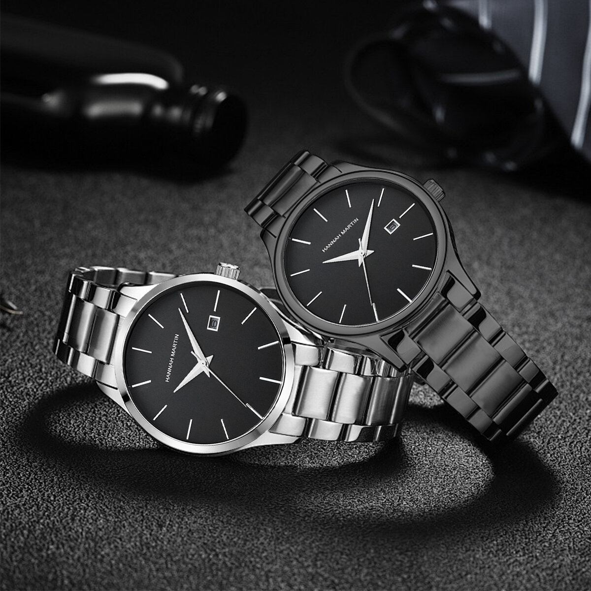 2 pieces quartz watches for couples black stainless steel business men's clock casual minimalist women gift watch pareja regalo 2 pieces quartz watches for couples black stainless steel business men's clock casual minimalist women gift watch pareja regalo