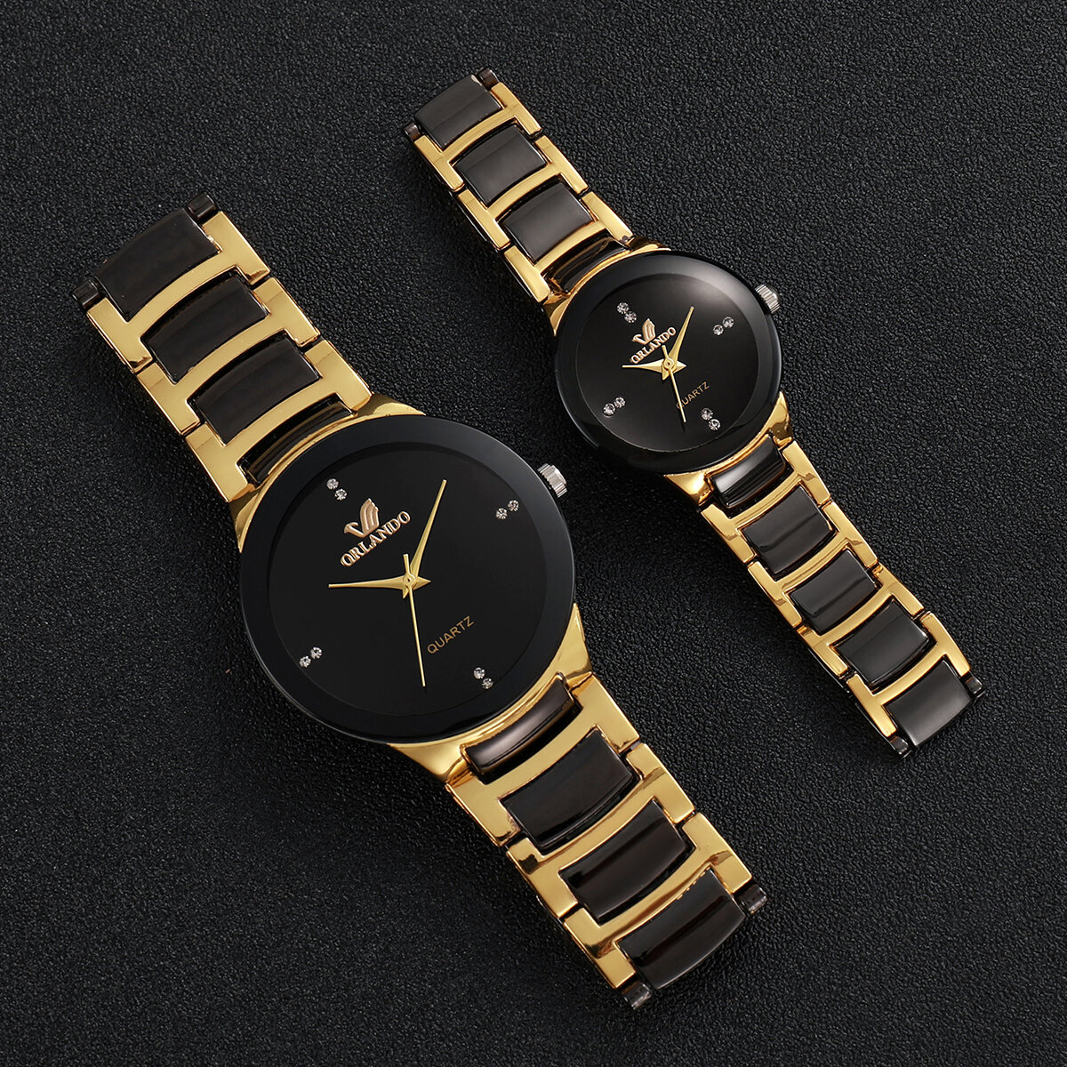 1/2pcs couple's watches fashion stainless steel band men women analog quartz watches set 1/2pcs couple's watches fashion stainless steel band men women analog quartz watches set