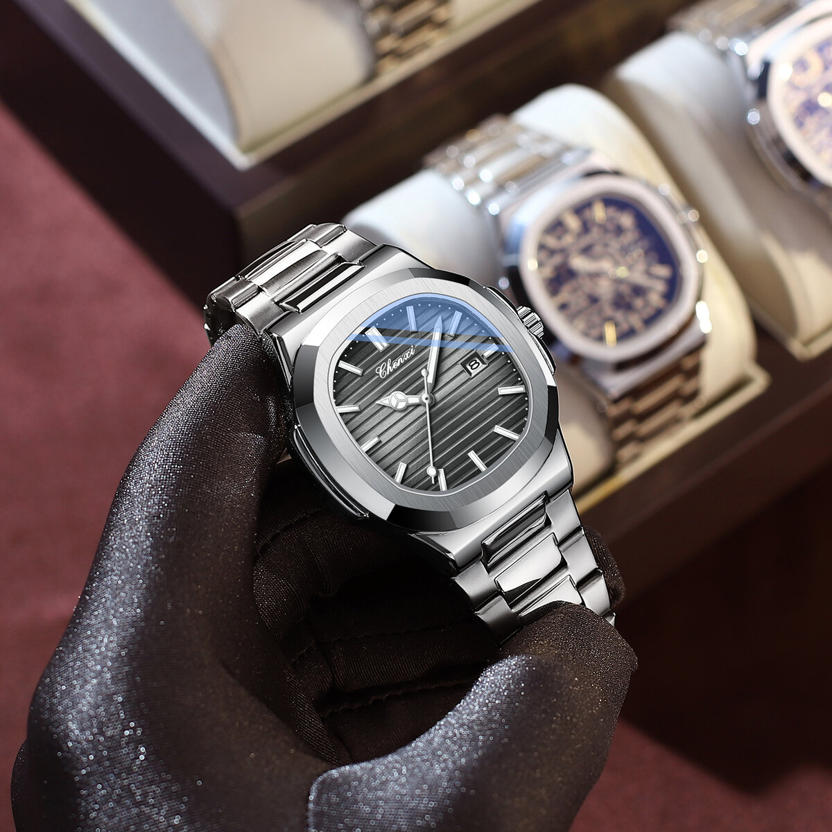 fashion couple watches men and women business luxury stainless steel quartz wristwatch waterproof luminous couple watch pair set fashion couple watches men and women business luxury stainless steel quartz wristwatch waterproof luminous couple watch pair set