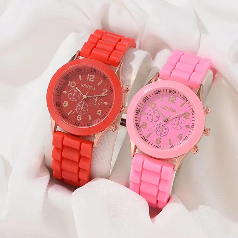 2pcs luxury women's watch set fashion luxury elegant alloy wristwatch silicone strap couple watch men quartz holiday gifts 2pcs luxury women's watch set fashion luxury elegant alloy wristwatch silicone strap couple watch men quartz holiday gifts