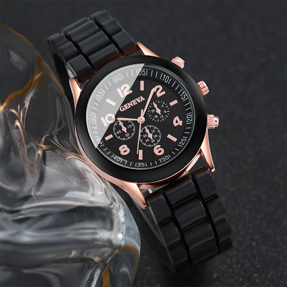 2pcs luxury women's watch set fashion luxury elegant alloy wristwatch silicone strap couple watch men quartz holiday gifts 2pcs luxury women's watch set fashion luxury elegant alloy wristwatch silicone strap couple watch men quartz holiday gifts