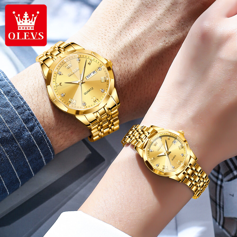 olevs 9931 top original couple watch stainless steel rhombus mirror design luxury quartz watch for men women lover's wristwatch olevs 9931 top original couple watch stainless steel rhombus mirror design luxury quartz watch for men women lover's wristwatch