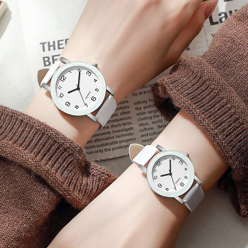 1/2pcs fashion couple's watches leather strap wristwatch men women casual arabic dial quartz watches (without box) 1/2pcs fashion couple's watches leather strap wristwatch men women casual arabic dial quartz watches (without box)